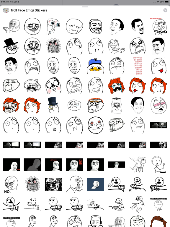 Screenshot #5 pour Troll Face Emoji Stickers