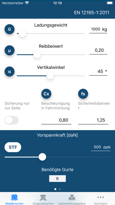 SpanSet Zurr-Rechner screenshot