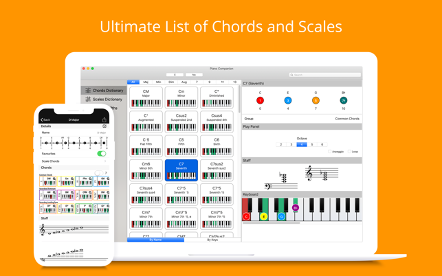 Piano Companion: Chords,Scales