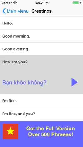 Game screenshot Speak Vietnamese Phrases Lite apk