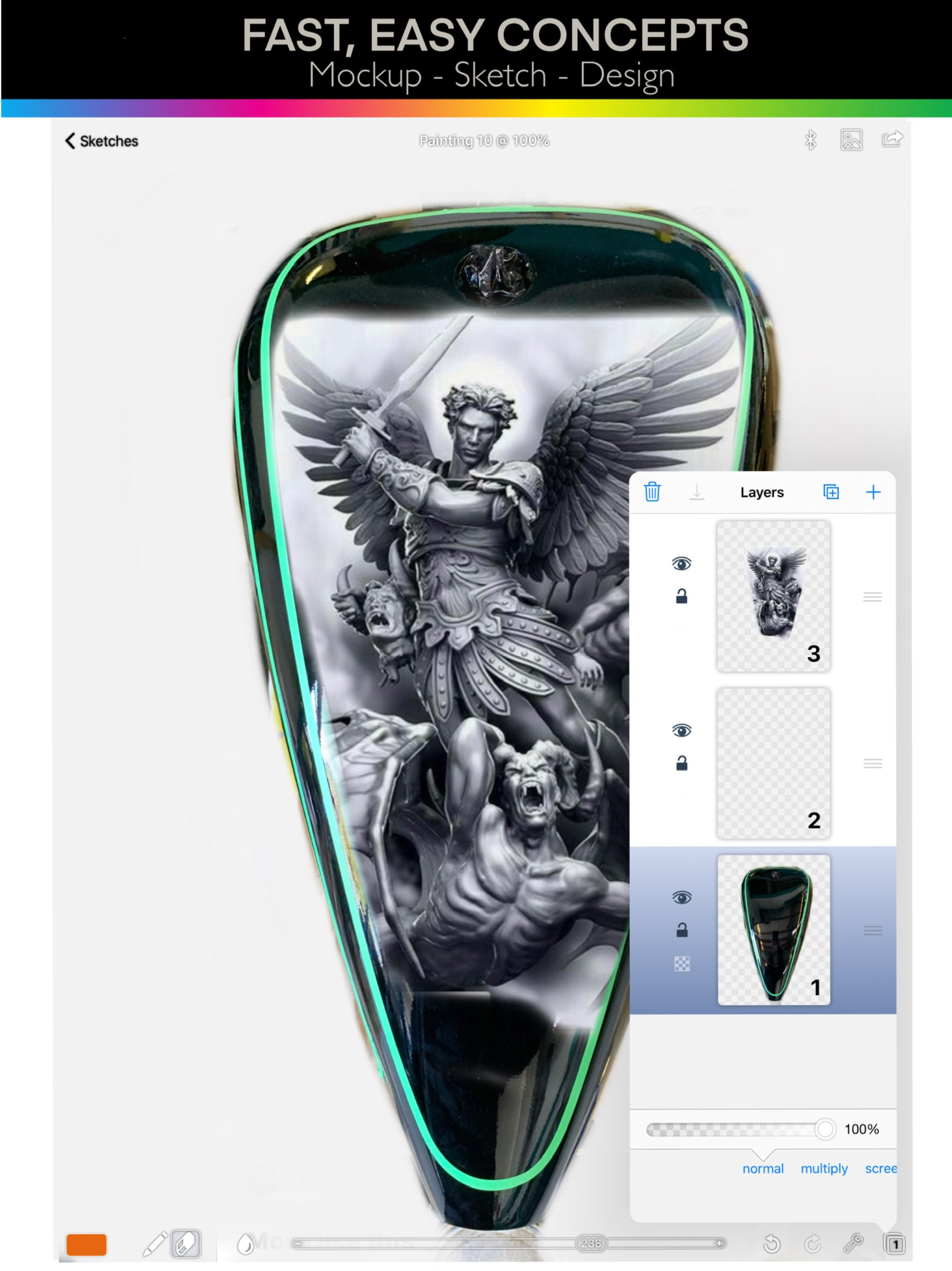 Mock-up Art Draw Paint Sketch