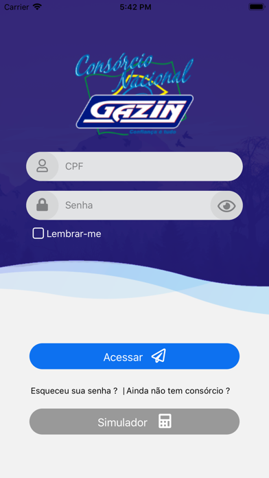 Consórcio Gazin Screenshot