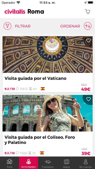 Captura de pantalla de Guía De Roma De Civitatis.com en iPhone 3