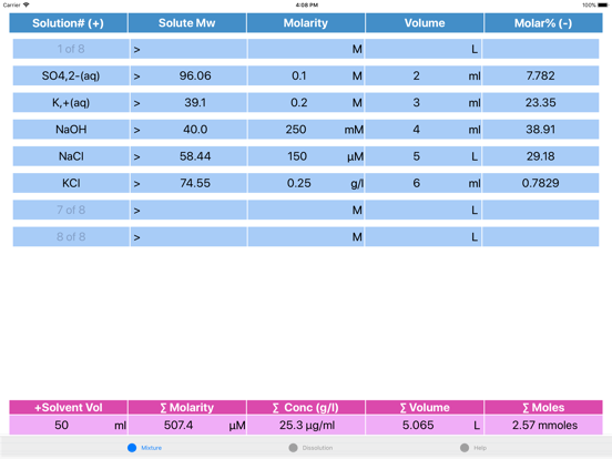 Screenshot #6 pour Chemical Solution Wizard