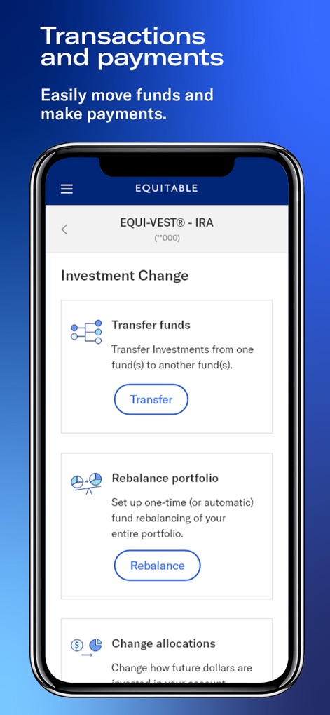 Equitable Mobile App - Finance App | MWM