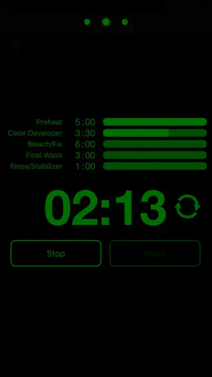 Captura de pantalla de Darkroom Lab Timer en iPhone 7