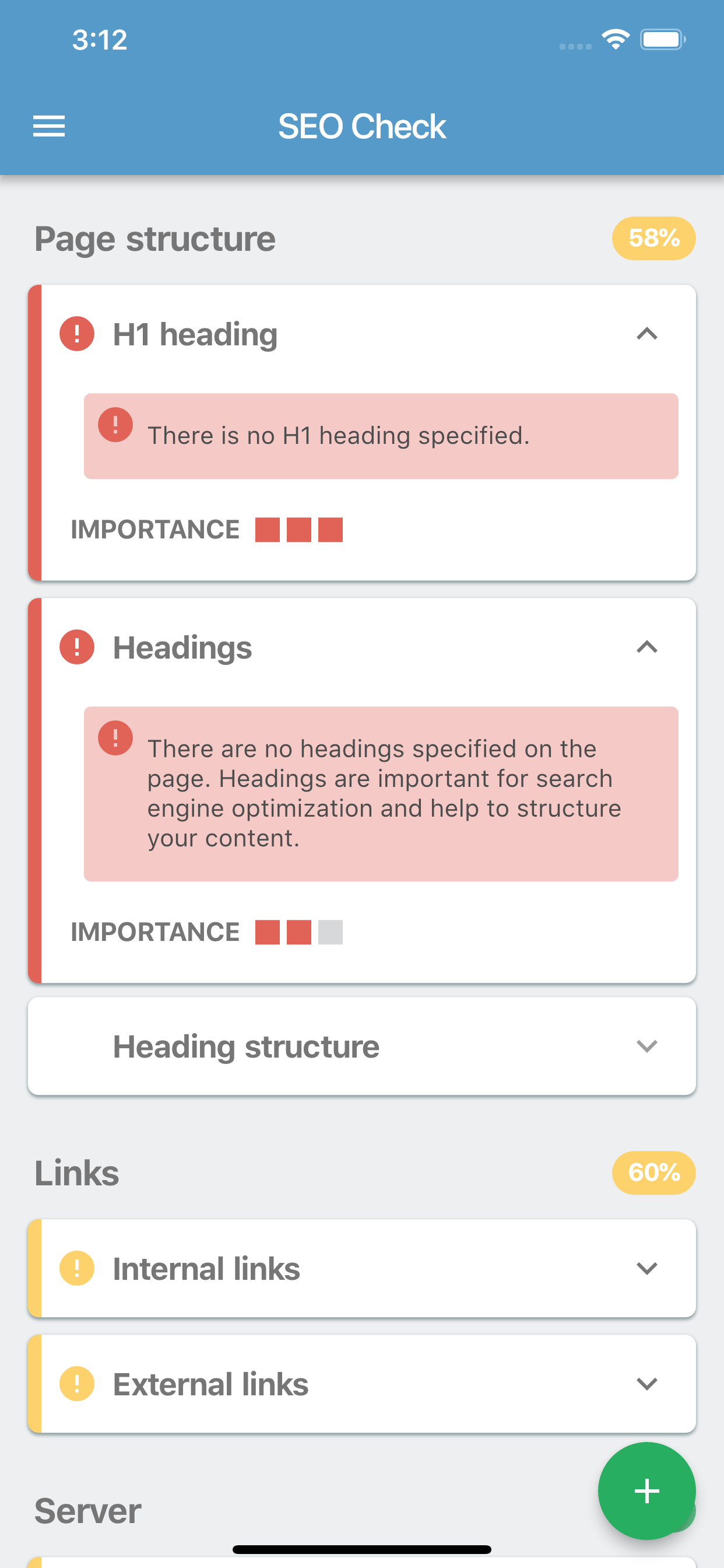 Seobility SEO Check