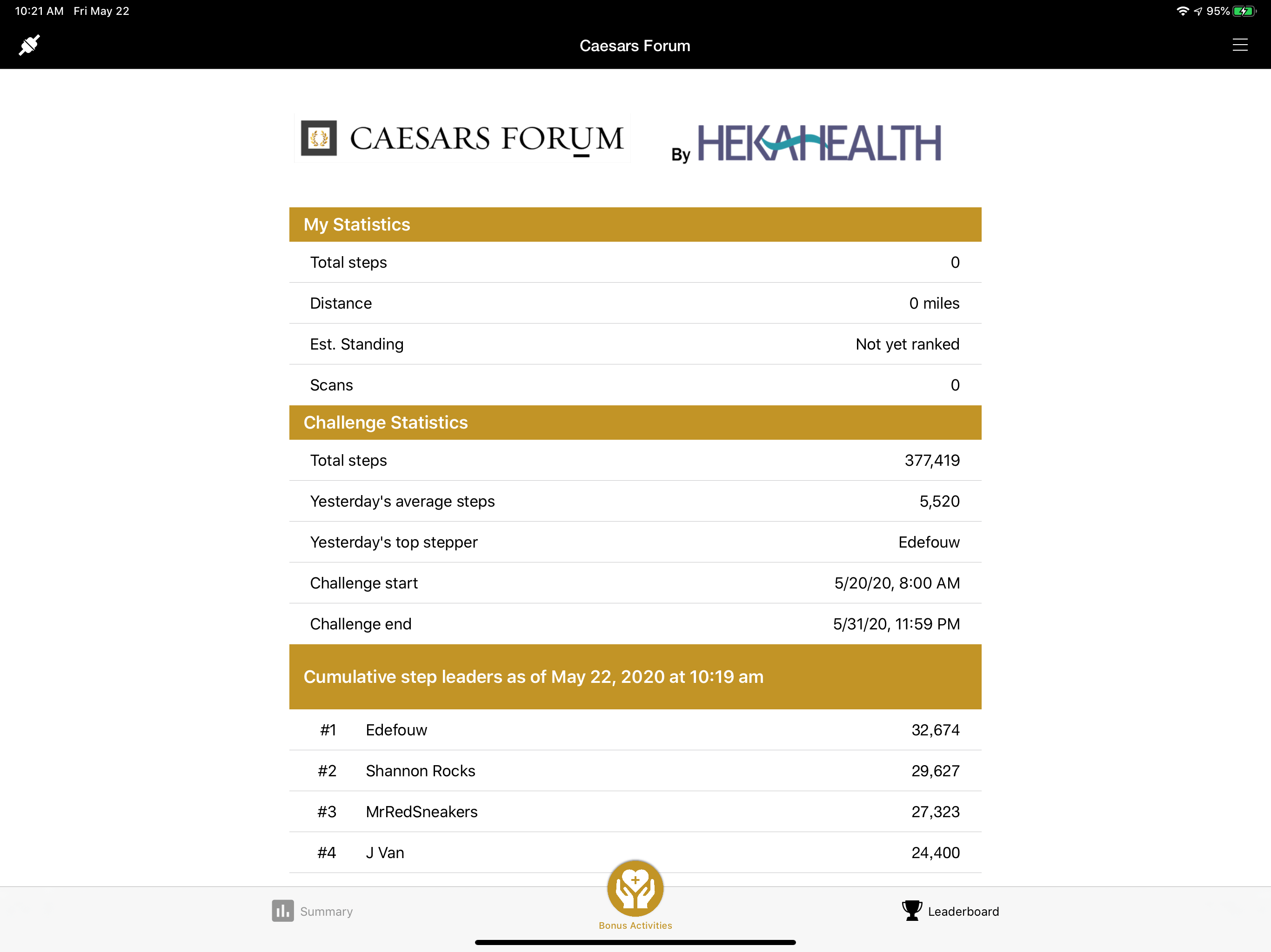 Caesars Wellness Challenge screenshot 8
