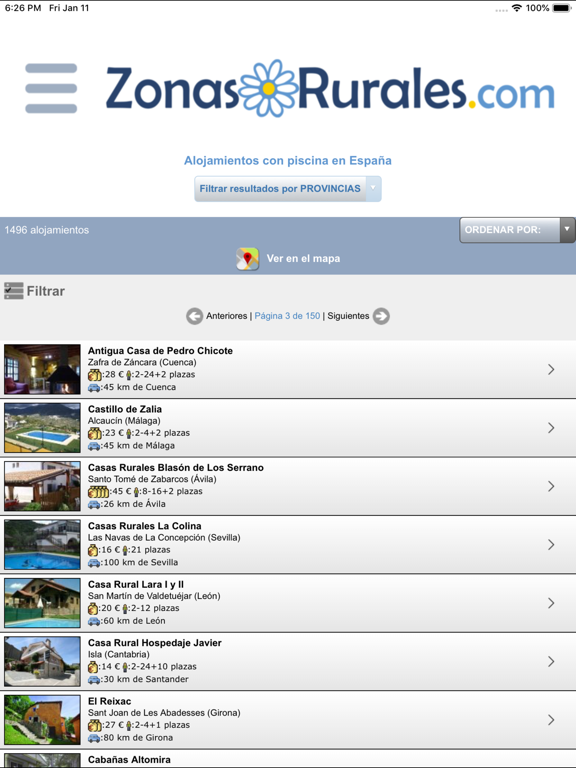 Screenshot #5 pour Casas Rurales en Zonas Rurales