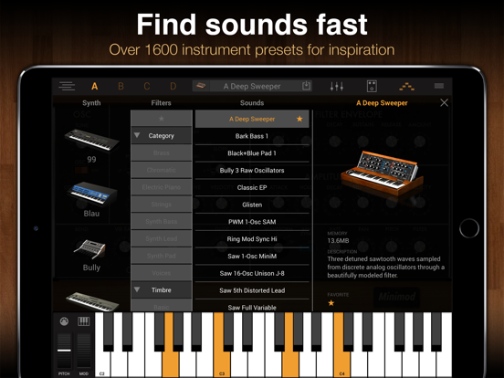 Syntronik CS iPad app afbeelding 3