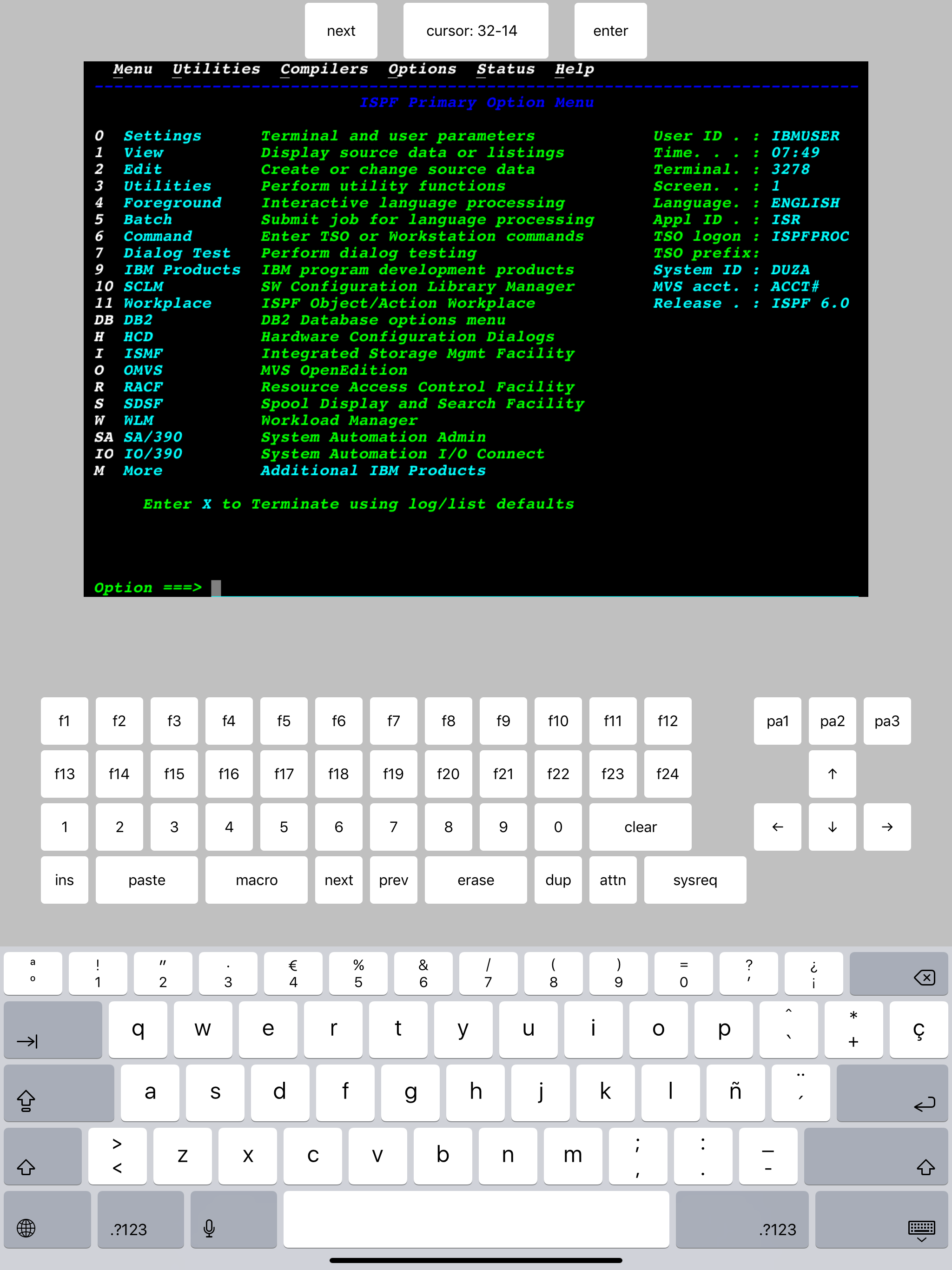 TN3270 screenshot 7