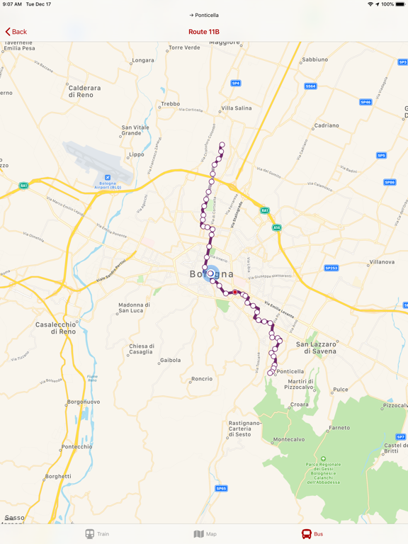 WeBus - Bologna & Ferrara iPad screenshot 9 - Navigation app