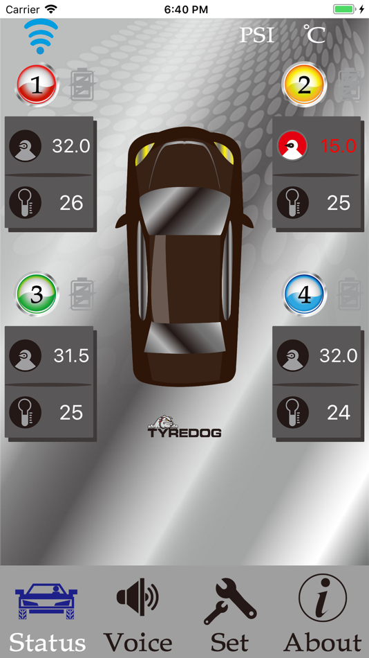 #5. TYREDOG TPMS 藍芽胎壓偵測 (iOS) 由: 九晟電子股份有限公司