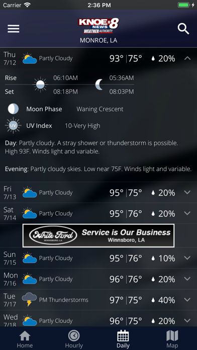 KNOE Weather Screenshot