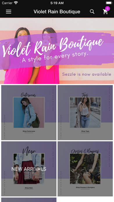 VIOLET RAIN BOUTIQUE Screenshot