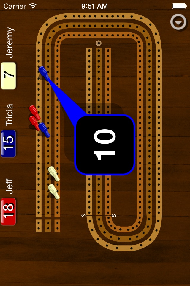 Cribbage Pegboard screenshot 2