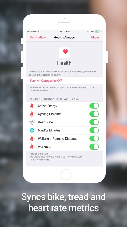 Peloton Sync for Apple Health