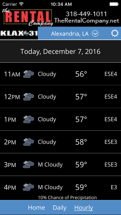 KLAX Weather Screenshot