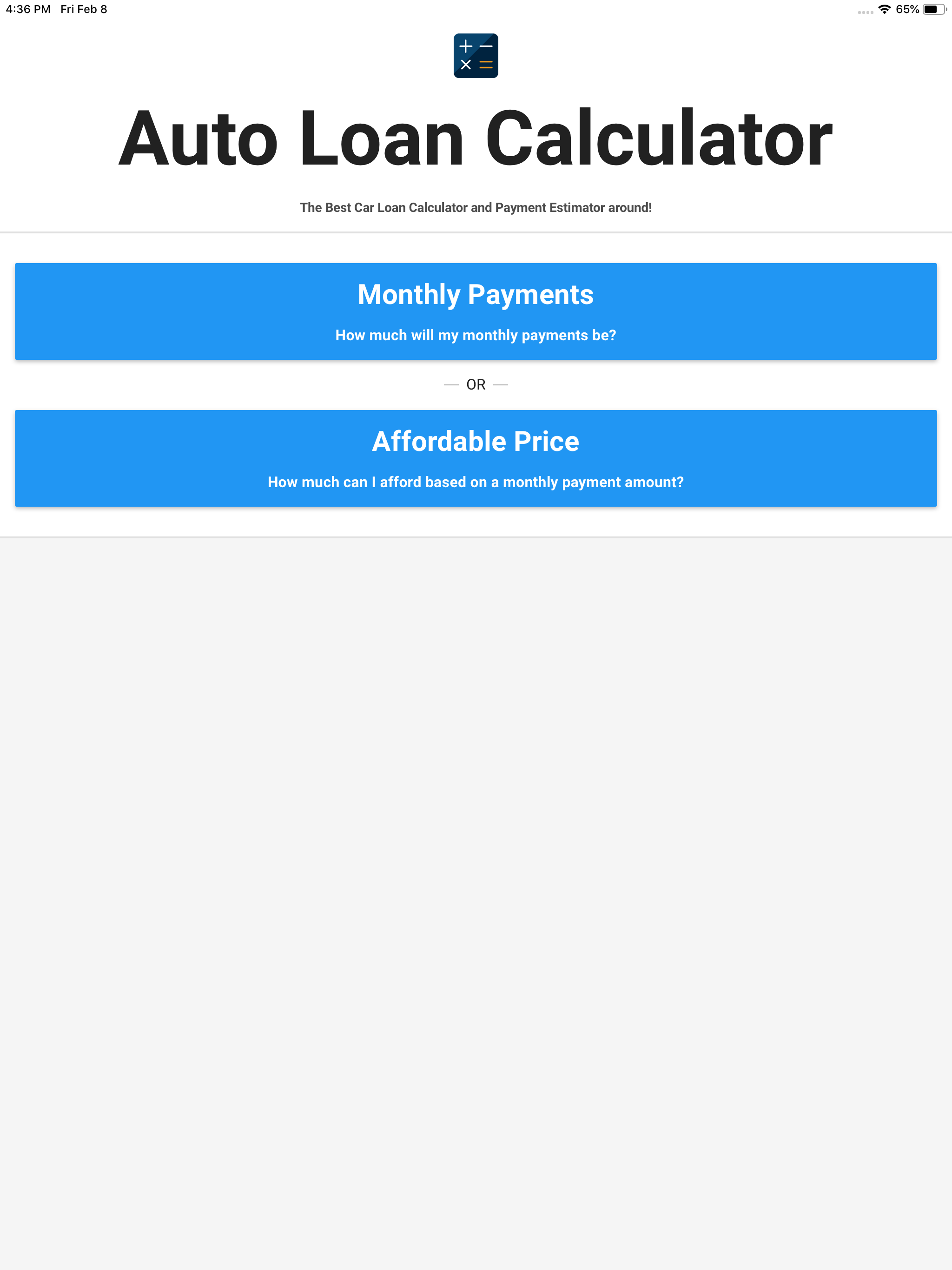 Car Loan Calculator + Estimate