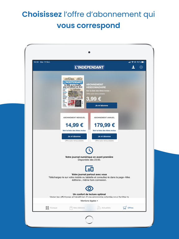 L'Indépendant Le Journal iPad screenshot 8 - Magazines & Newspapers app