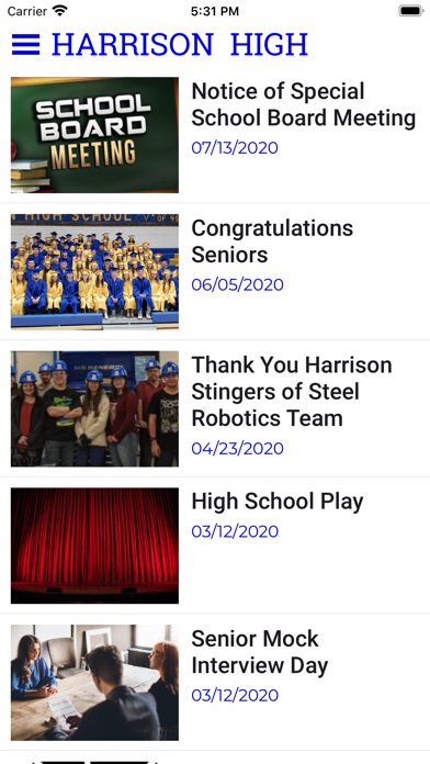 Harrison High School Screenshot