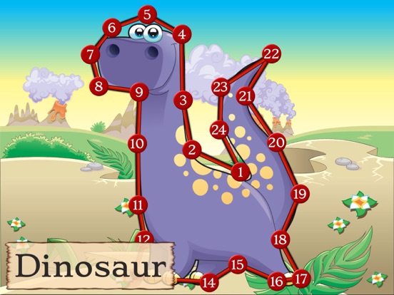 Dinosaur Dots Connect for kids iPad app afbeelding 1