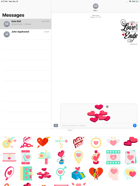 Screenshot #6 pour Love Romance - Adult Stickers