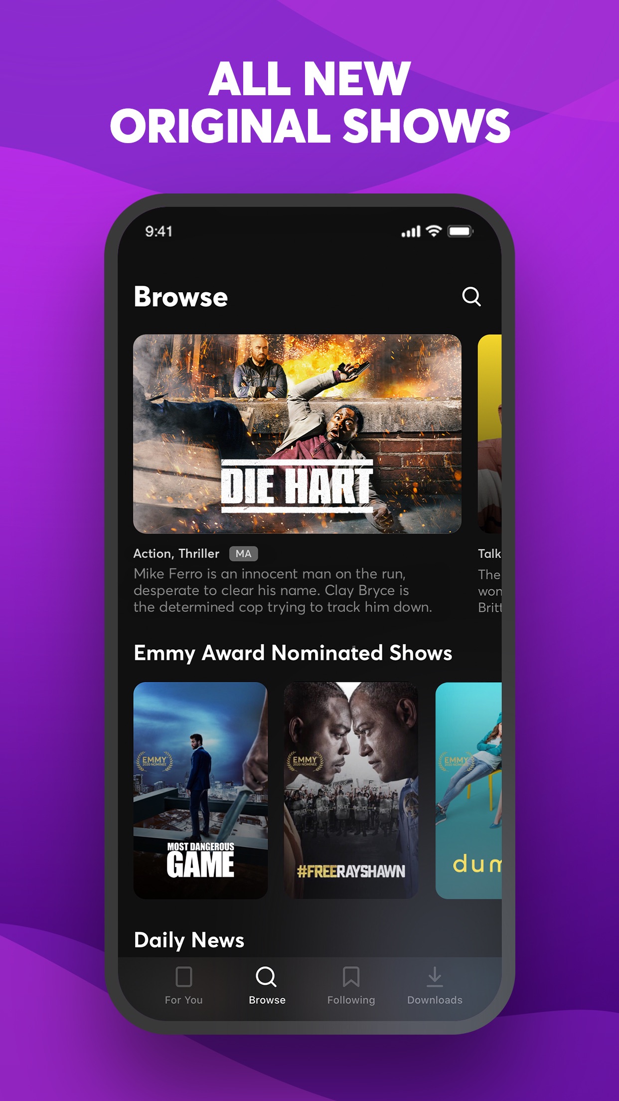 Screenshot do app Quibi: All New Original Shows