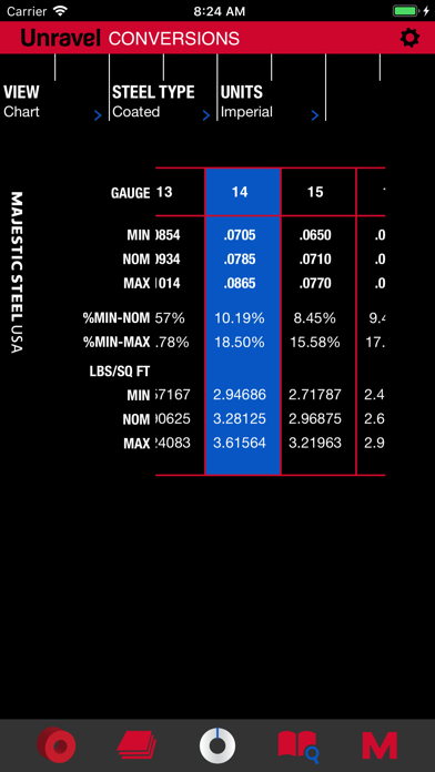 Unravel: Steel Calculator iPhone screenshot 4 - Utilities app