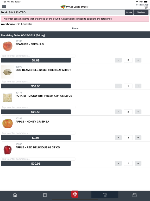 What Chefs Want iPad screenshot 4 - Shopping app