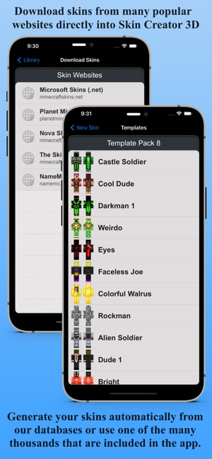Download Skin Creator 3D for Minecraft app for iPhone and iPad