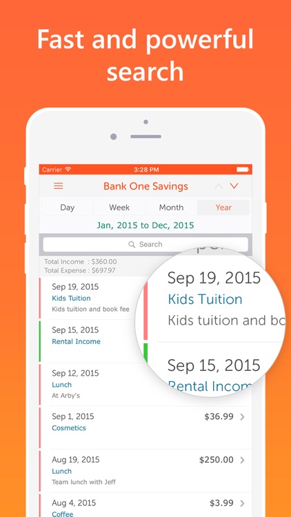 Easy Spending, Expense tracker