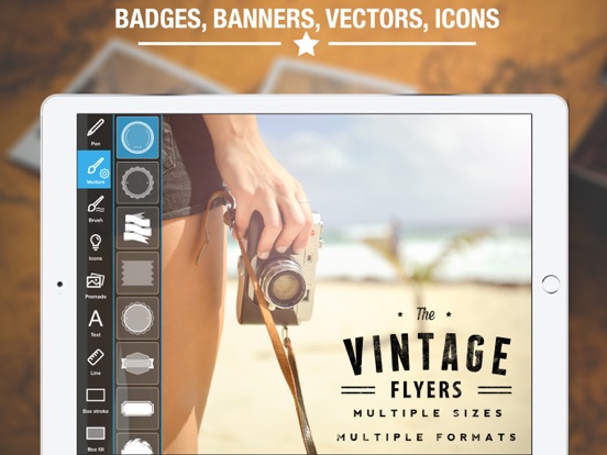 Vintage Logo & Poster Creator iPad app afbeelding 2