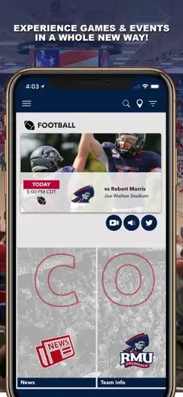 Game screenshot RMU Athletics Gameday mod apk