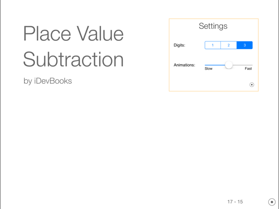 Place Value Subtraction iPad screenshot