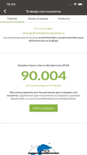 Captura de pantalla de NEXO, El Corte Inglés en iPhone 4
