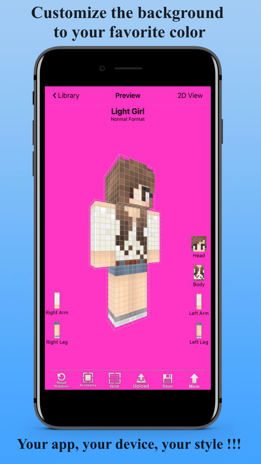 #5. Skin Creator 3D for Minecraft (iOS) 由: Eighth Day Software, L.L.C.