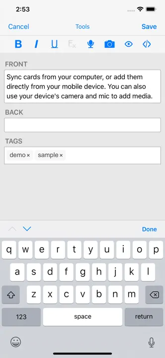 AnkiMobile Flashcards: Screenshot 3 von 5