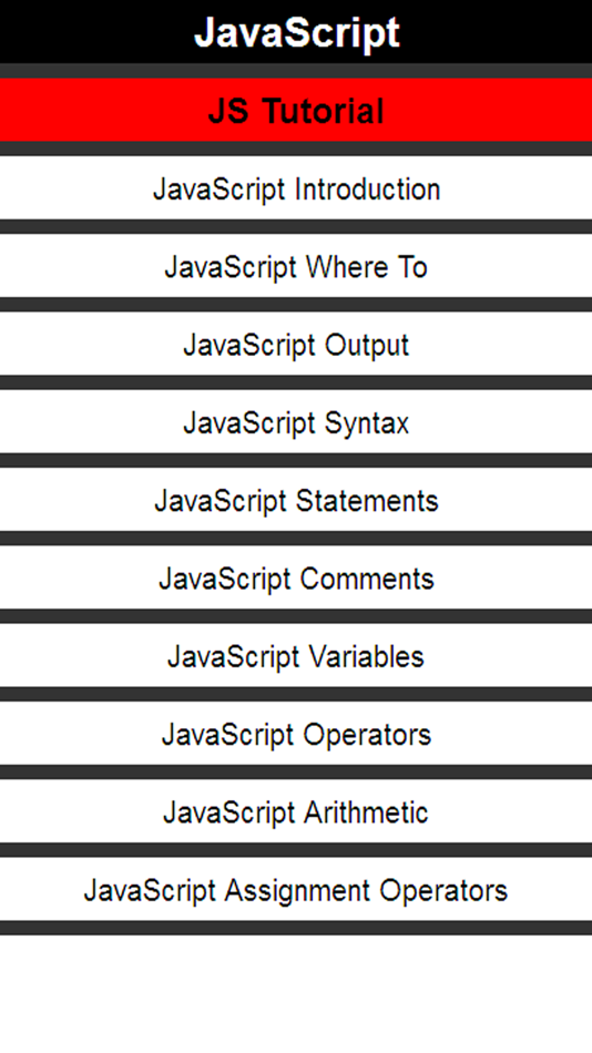 Top JavaScript tutorial - 1.1 - (iOS)