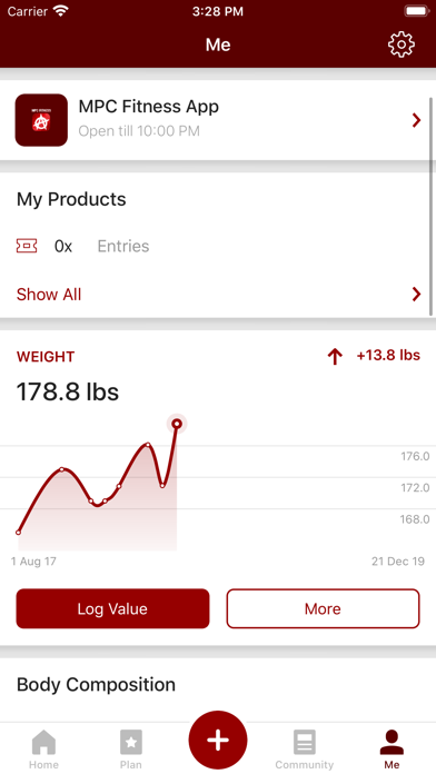 MPc Fitness App Screenshot