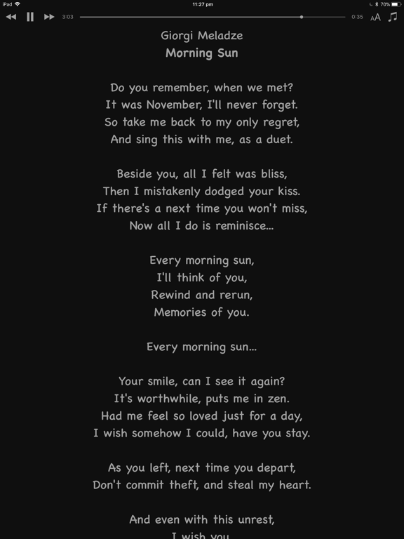 Lyrics View 3 iPad screenshot 4 - Music app