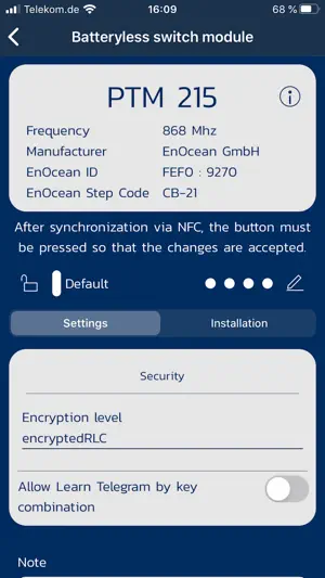 EnOcean Tool screenshot 3