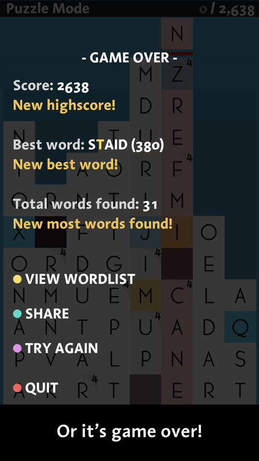 #4. SpellTower (iOS) 由: Zach Gage