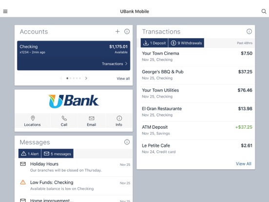UBank Mobile iPad screenshot 3 - Finance app