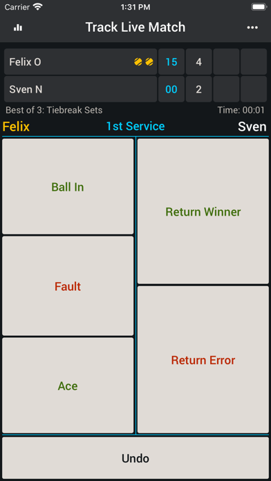 Smashpoint Tennis Tracker Screenshot