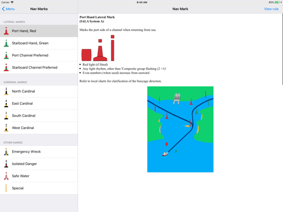 Boat Lights iPad screenshot 4 - Navigation app
