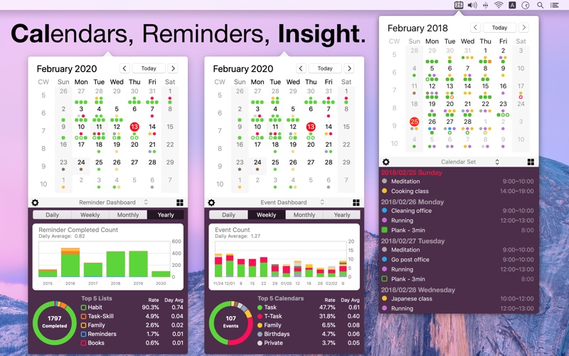 Screenshot #1 pour Calinsight - Menu Bar Calendar