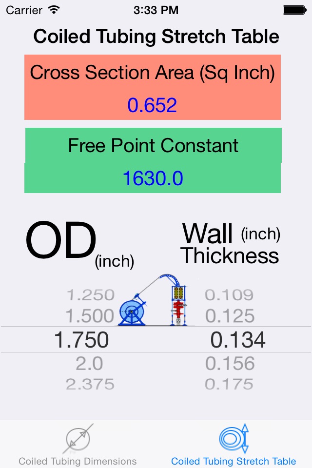 Oilfield Coiled Tubing Data screenshot 2