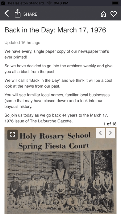 Lafourche Gazette Newspaper Screenshot