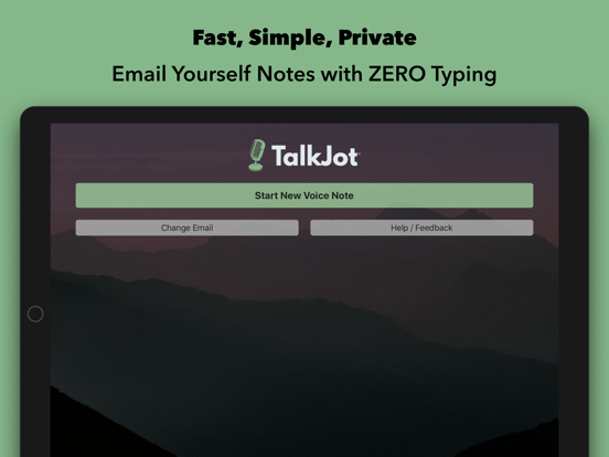 Screenshot #1 for TalkJot – Voice-to-Email Notes